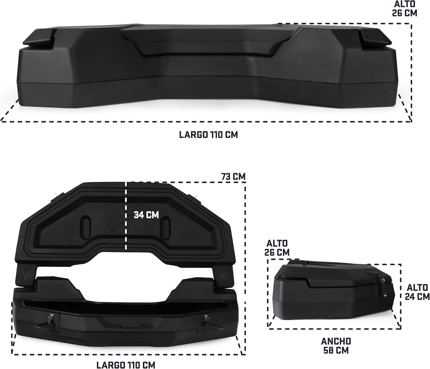 Caja Maletero Delantero o trasero de bajo perfil para Canam Linq