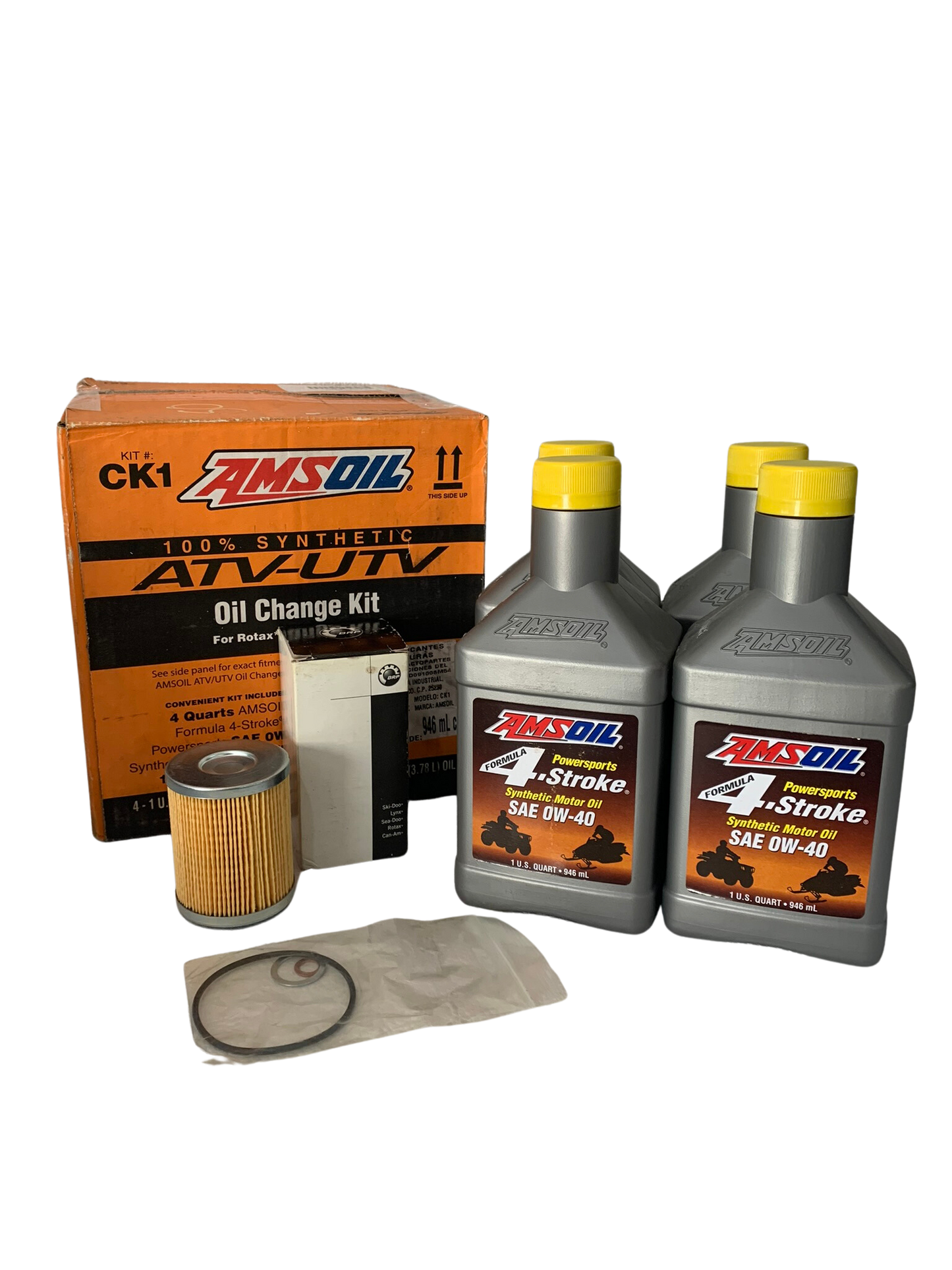 Kit Servicio Aceite Utv 0w-40 Atv Amsoil x3