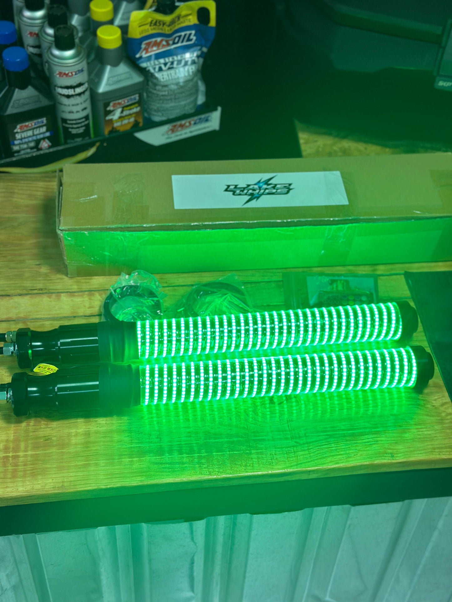 Antena LED secuencial Espiral Bazula RGB 60 cm