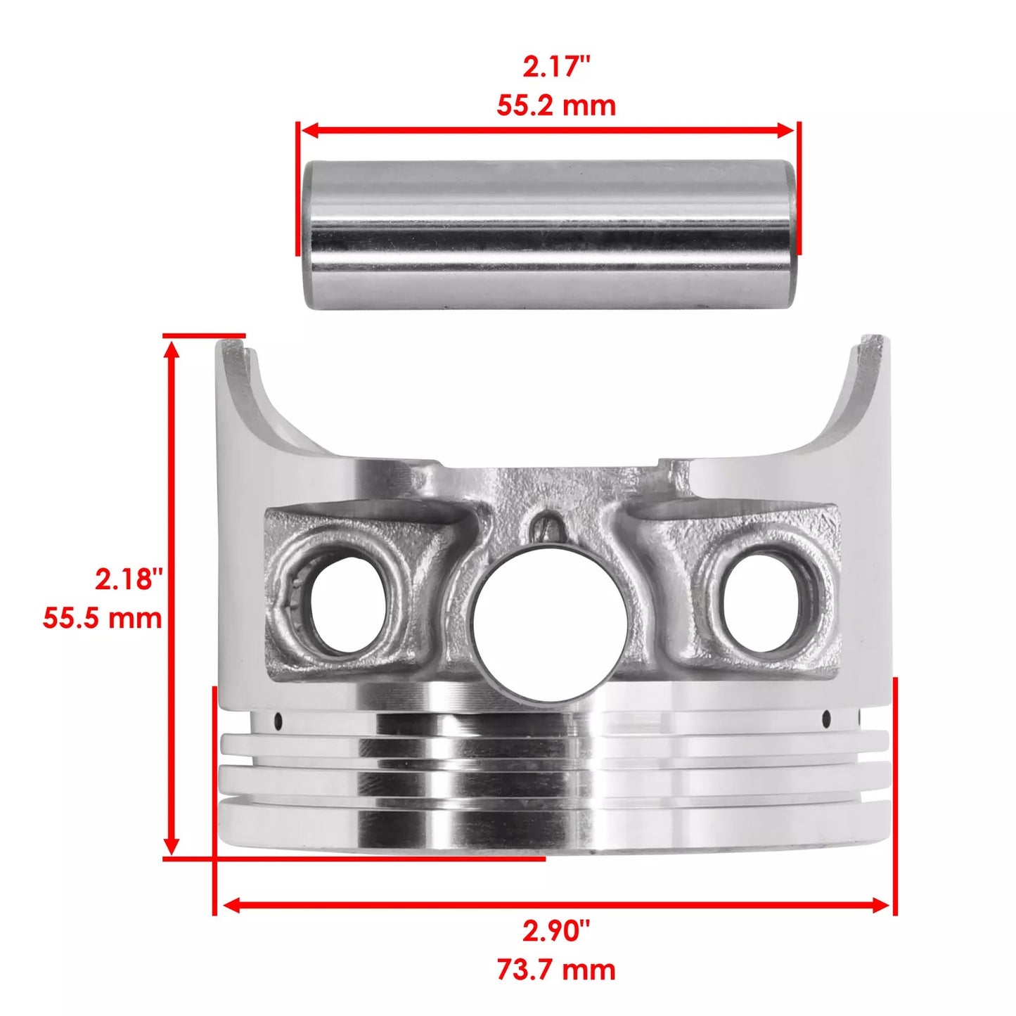 Cilindro y Piston de Honda Trx250 1985-87 Trx300 1988-2000