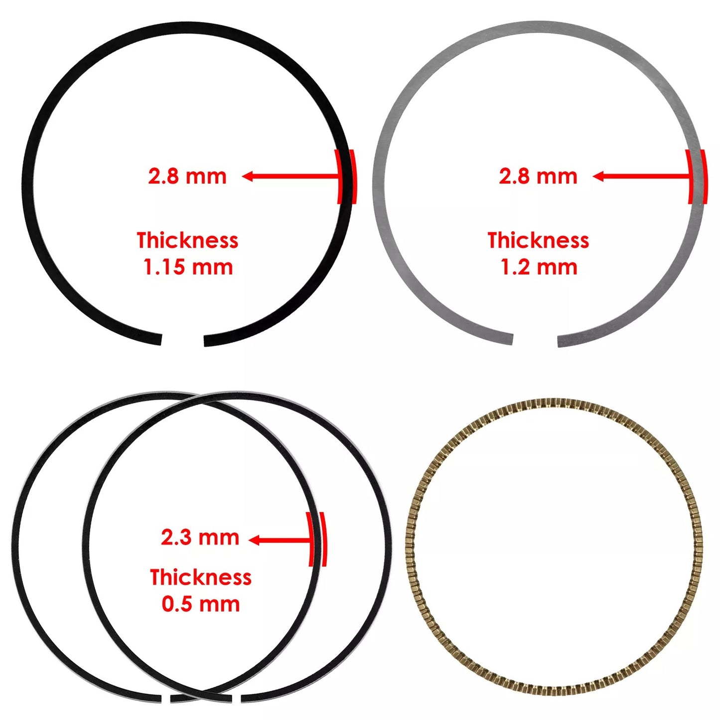 Cilindro y Piston de Honda Trx250 1985-87 Trx300 1988-2000