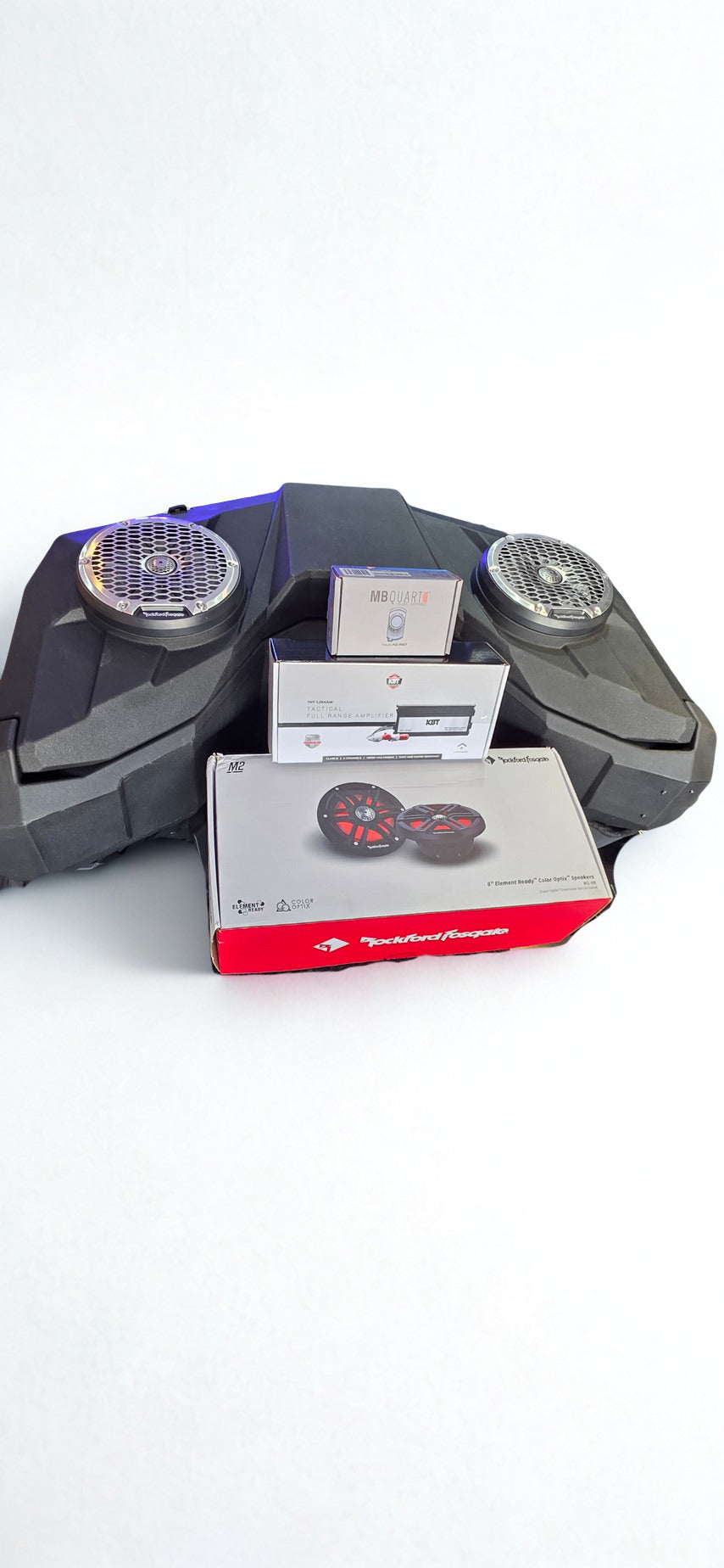 Maletero Raptor 8 Con 2 Bocinas 8 Rockford Fosgate