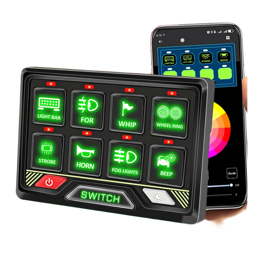 Interruptor Inteligente switchera 8 Bandas con iluminacion RGB