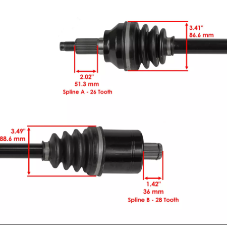 Flecha Trasera Polaris Rz Turbo 1000  16-19