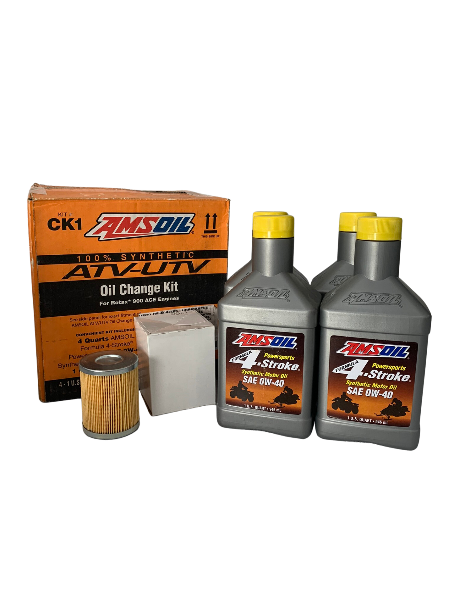 Kit Servicio Aceite Utv 0w-40 Atv Amsoil x3