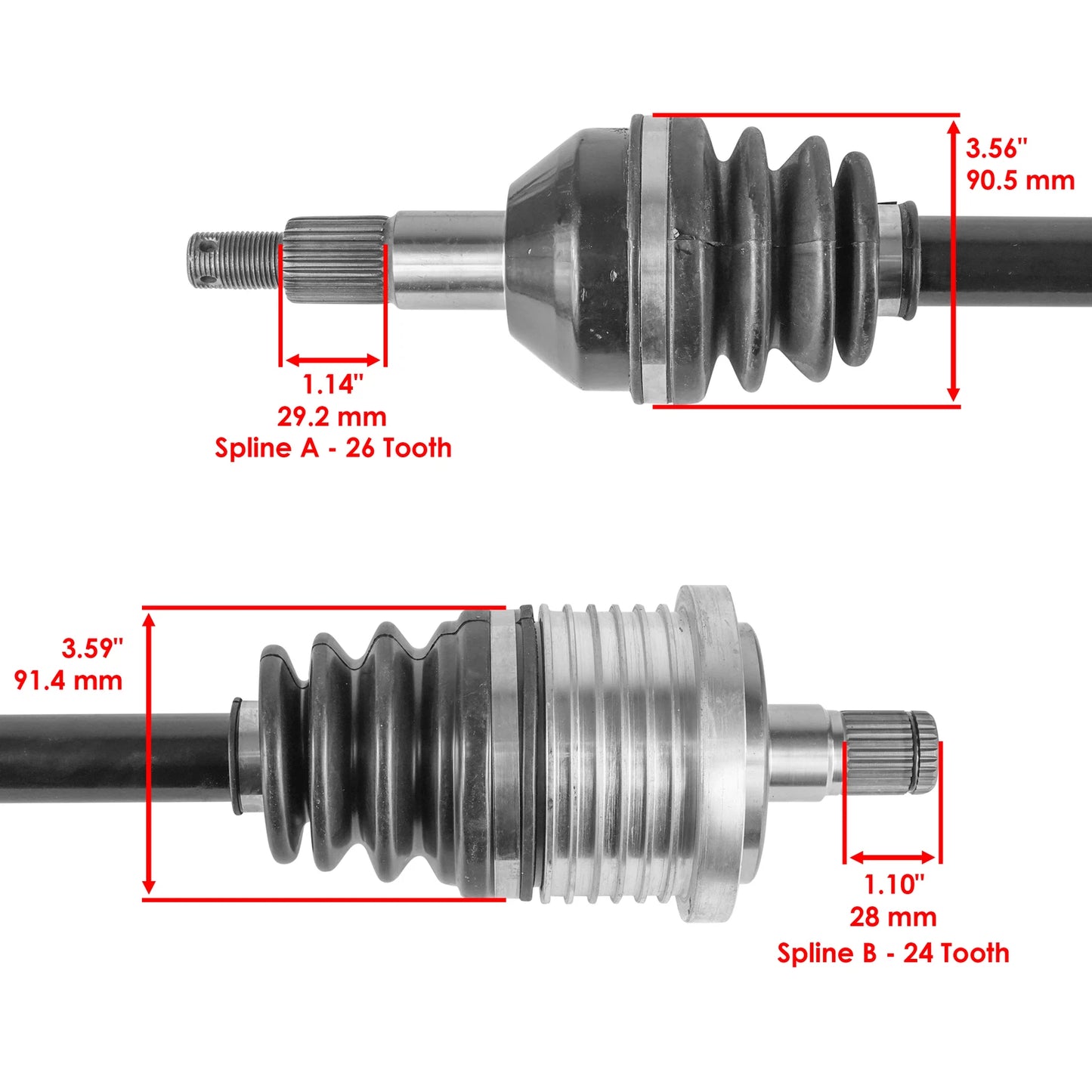 Flecha Homocinetica Trasera Izq o Der Maverick 1000R 2013-2015